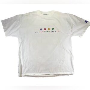 Vintage 90s M&M’s Chocolate Glory Candy Double Sided Graphic T-Shirt Large White